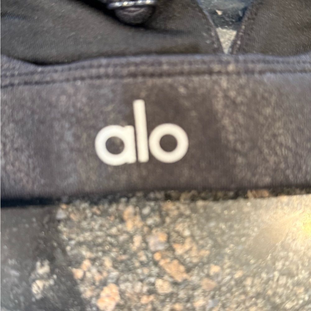 NWOT- ALO Yoga Faux Leather Airbrush Splendor Sports Bra size Small - Picture 6 of 7